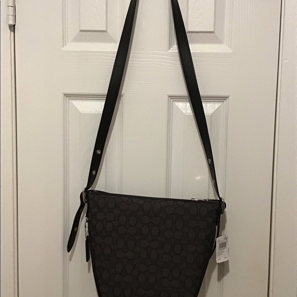 Coach Signature Dufflette w Black Leather Trim - Picture 5 of 7